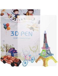 Maaleo Kniha se šablonami pro 3D pero, 40 designů, papír a plast, rozměry 25,5 x 17,5 cm