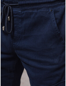 Pánské jogger cargo kalhoty, tmavě modrá, Dstreet