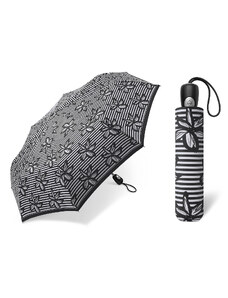 Pierre Cardin Floral Black dámský skládací plně automatický deštník