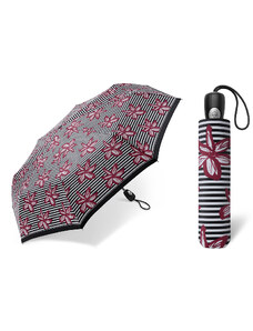 Pierre Cardin Floral Red dámský skládací plně automatický deštník