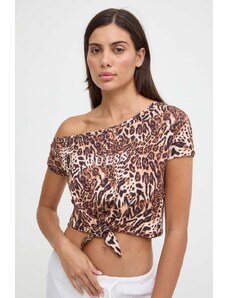 Guess ss nodo crop tee LEOPARD