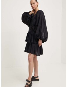 Bavlněné šaty Liu Jo černá barva, mini