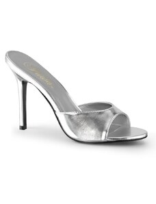 Pleaser classique-01 stříbrné pantofle na jehle