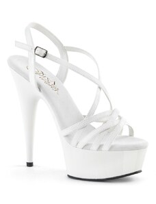 Pleaser delight-613 bílé svatební sandály