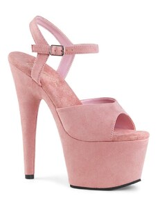 Pleaser adore-709fs růžové semišové sandály