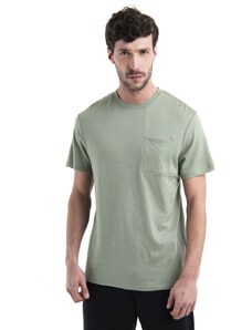 Pánské merino triko krátký rukáv ICEBREAKER Mens Merino 200 IB X TNF SS Tee, Lichen velikost: L