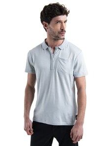 ICEBREAKER Mens Merino 200 IB X TNF SS Polo, Ether velikost: L