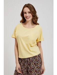 Dámské tričko MOODO - světle žlutá