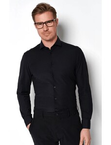 Funkční košile Pure Slim Fit "Functional" s extra prodlouženým rukávem - černá