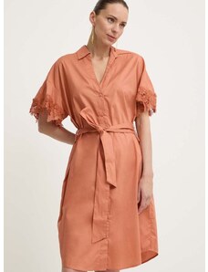 Šaty Twinset oranžová barva, mini, oversize