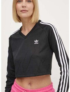 Tričko s dlouhým rukávem adidas Originals černá barva, IT9707