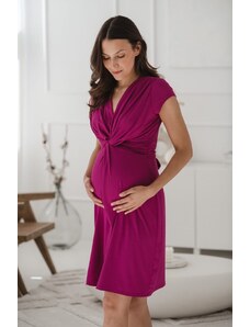 Elegantní těhotenské a kojící šaty 3v1 Loop fuchsie