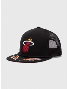 Kšiltovka Mitchell&Ness NBA MIAMI HEAT černá barva, s aplikací