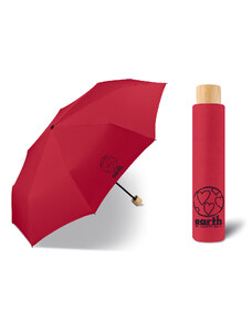 Earth Super Mini Chili red dámský skládací EKO deštník