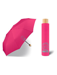 Earth Super Mini fuchsia pink dámský skládací EKO deštník