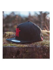 KŠILTOVKA (SNAPBACK) SAVES HELP - Alternative logo - BLK/RED - SHK003