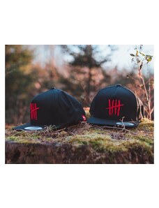 KŠILTOVKA s vlastním číslem (SNAPBACK) SAVES HELP - Alternative logo - BLK/RED - SHKXX