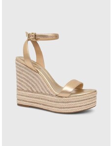 Espadrilky MICHAEL Michael Kors Leighton dámské, zlatá barva, na klínku, 40S4LGHS2M