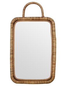 Ratanové závěsné zrcadlo Meraki Baki 36 x 24 cm