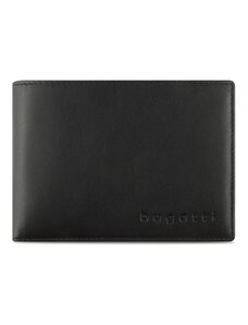 Bugatti Pánská kožená peněženka Super Slim Wallet With Flap RFID 49190301 černá