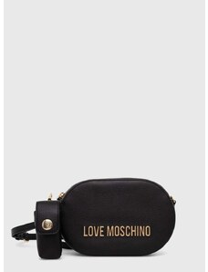 Kožená kabelka Love Moschino černá barva, JC4330PP0GK1000A