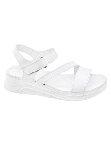 YO BY SHOEMAKER YO Dámské kožené bílé sandály YO-022-05-6102-WHITE-255
