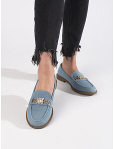 Shelvt Women's stylish denim loafers