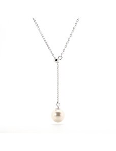 Rafity Stříbrný řetízek s pevnou ozdobou perly