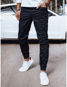 BASIC Tmavě modré jogger džíny Denim vzor