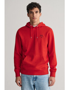 MIKINA GANT LOGO SCRIPT HOODIE červená M