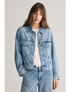 BUNDA GANT CROPPED DENIM JACKET modrá XS