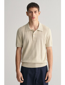 SVETR GANT POINTELLE TEXTURED SS POLO hnědá M