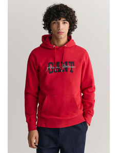 MIKINA GANT ARCH SCRIPT HOODIE červená M