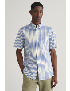 KOŠILE GANT REG COTTON LINEN STRIPE SS SHIRT modrá M