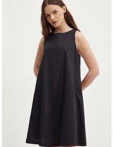 Bavlněné šaty United Colors of Benetton černá barva, mini