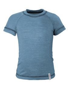 Crawler Rostoucí merino s lyocellem tričko krátký rukáv tenké Džínově modré
