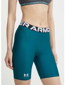 Tréninkové šortky Under Armour HG Authentics zelená barva, s potiskem, medium waist