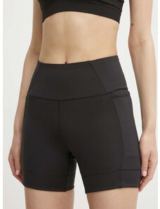 Šortky na jógu Puma Studio černá barva, high waist, 524863