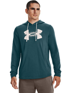 Pánská mikina Under Armour Rival Terry Logo Hoodie Tourmaline Teal