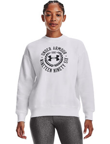 Dámská mikina Under Armour Rival Fleece Crest Grp Crew White