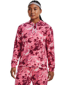 Dámská mikina Under Armour Rival Terry Print Hoodie Pace Pink