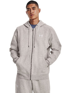 Pánská mikina Under Armour Essential Fleece Fz Hood Ghost Gray Medium Heather