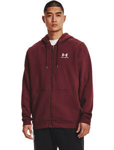 Pánská mikina Under Armour Essential Fleece Fz Hood Chestnut Red