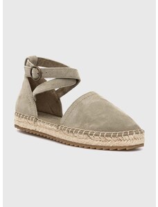 Semišové espadrilky Marc O'Polo zelená barva, 40315613802305 NN2M3041