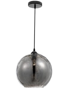 Kouřově šedé skleněné závěsné světlo Nova Luce Jerardo 30 cm