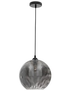 Kouřově šedé skleněné závěsné světlo Nova Luce Jerardo II. 30 cm