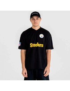 Pánské tričko New Era Wordmark Oversized NFL Pittsburgh Steelers, S