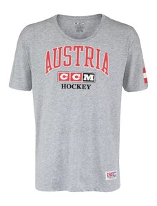 Pánské tričko CCM FLAG TEE TEAM AUSTRIA Athletic Grey