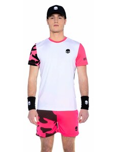 Pánské tričko Hydrogen Tech Camo Tee White/Fuchsia Fluo S