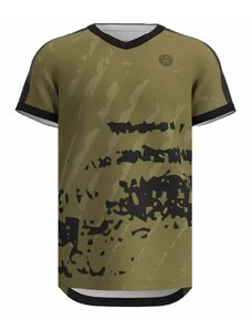 Pánské tričko BIDI BADU Pure Wild V-Neck Tee Olive/Dark Grey L